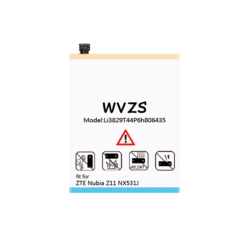 Wvzs 3700 мАч литий-полимерный аккумулятор высокой емкости для zte Nubia Z11 Li3829T44P6h806435 NX531J