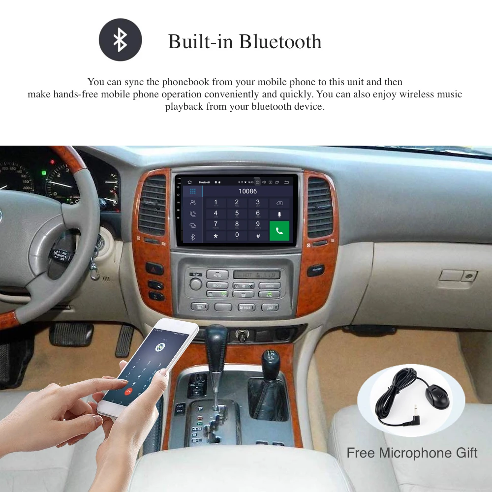 Автомагнитола 2 Din Android 9 0 GPS для Toyota Land cruiser LC100 2003 2008 Lexus LX 470 PX6 DSP IPS HDMI 4 Гб + 64 RDS WIFI