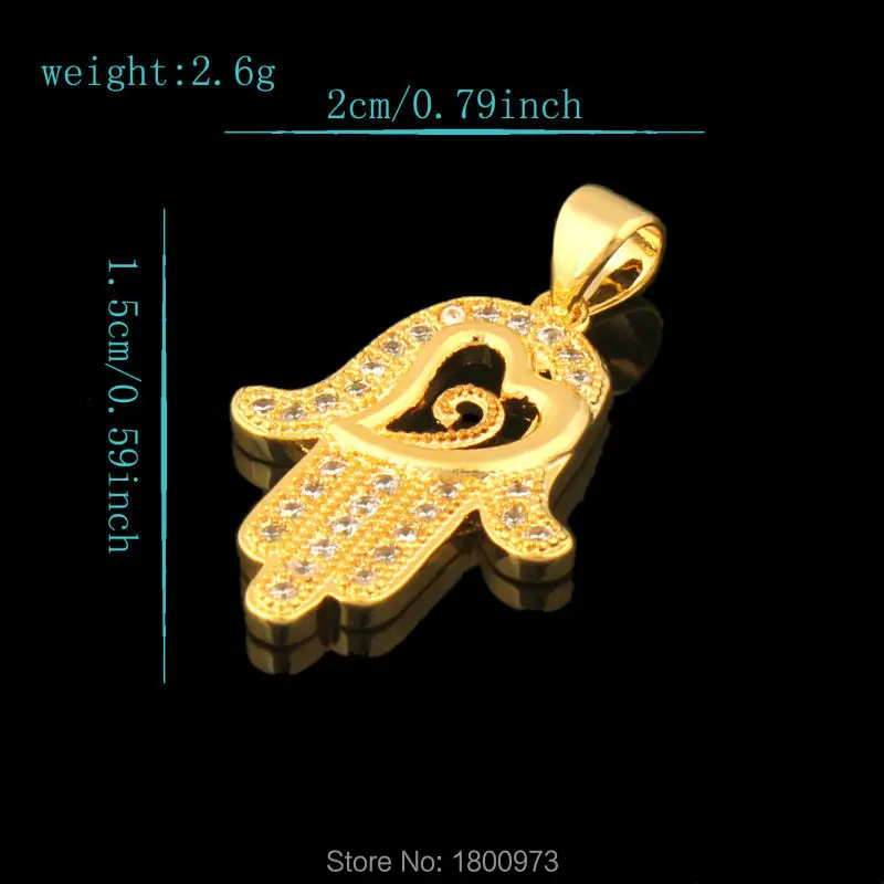 Новый бренд Хамса ручной кулон. Позолоченные Изысканные циркониевые подвески