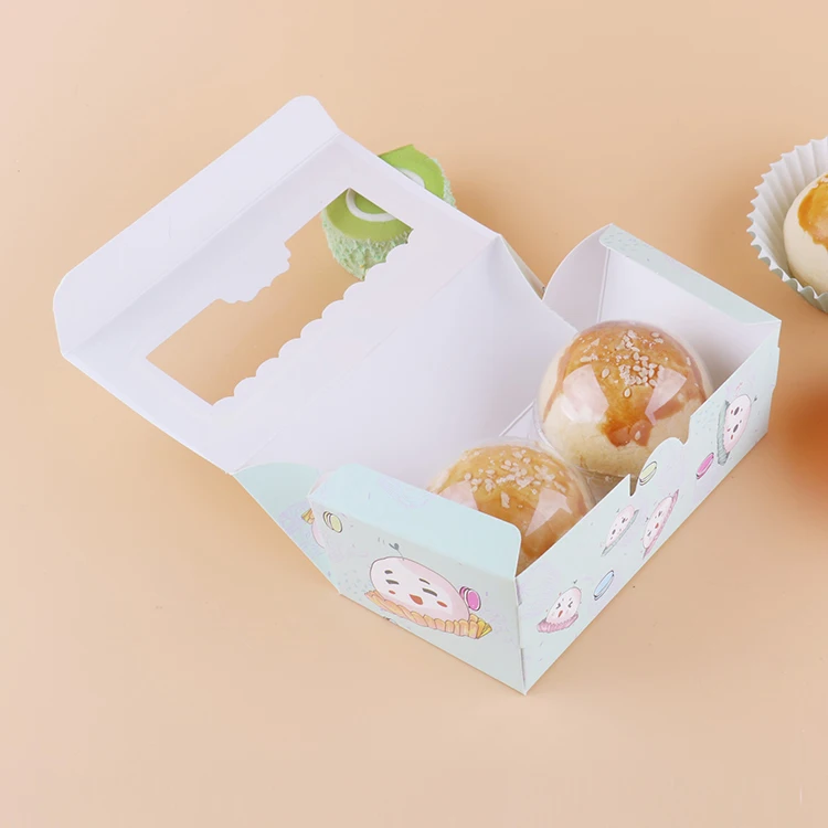 12 PCS Paper Gift Box With Window Dafu Cake Cookies Candy Wedding Birthday Boxes Favors Cardboard Present Packaging | Дом и сад