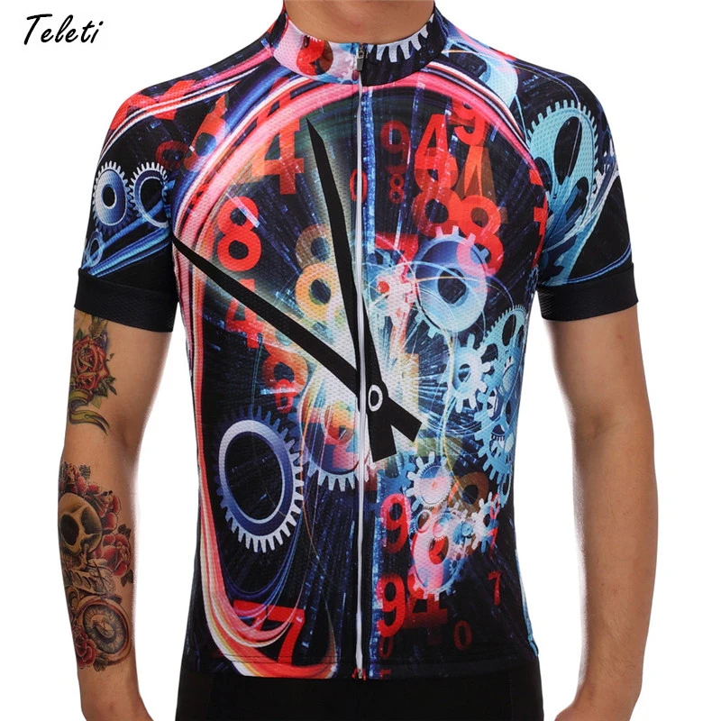 

Teleyi 2017 Cycling Jersey Men Short Sleeve 2017 Bicycle Cycling Clothing Summer mtb Bike Jersey Shirt Breathable Cycling Wear