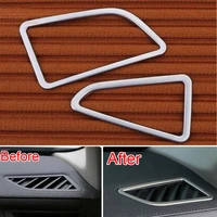 1pcs abs front air condition vent outlet cover trim frame decoration for 7 series f01 f02 740i 2010 2015 accessories car styling