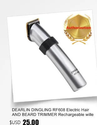 DEARLIN Dingling RF609 перезаряжаемый триммер для волос, машинка для стрижки, профессиональная машинка с зарядной подставкой, 8 часов, время зарядки 220 В, 50 Гц