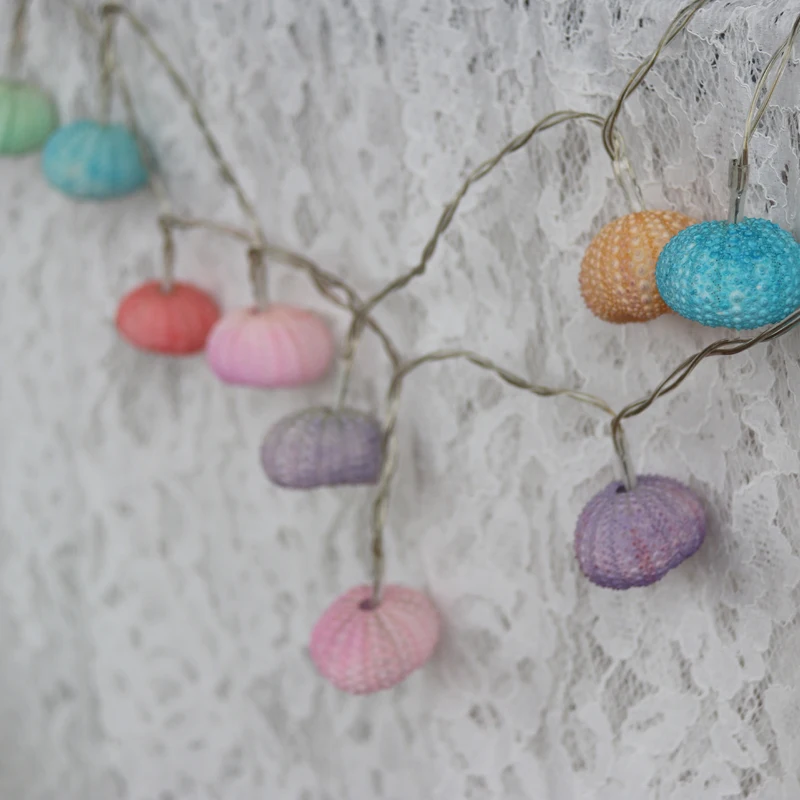 Бесплатная доставка (1 шт./лот) цветная светодиодная гирлянда с морским урчином из