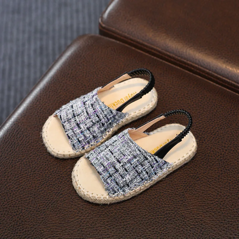 Детская летняя короткая обувь в рыбацком стиле винтажном из хлопка для маленьких