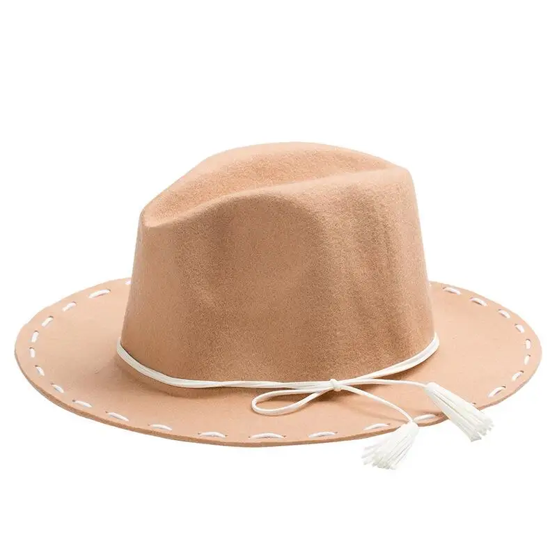 2017 Новая мода действительно шерсть Для женщин черные теплые Fedora Hat для Леди