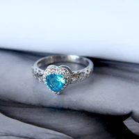 eleple romantic ring london blue heart jewelry rings for women wedding engagement bague aaa cz bijoux white gold color vsrr002