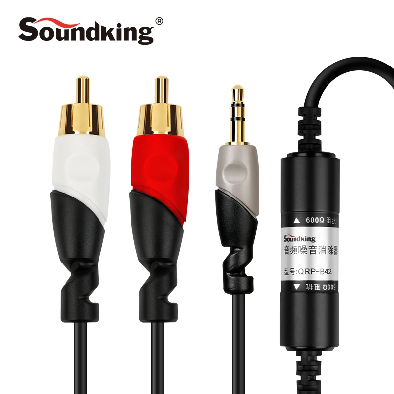 Soundking профессиональный аудио кабель от 2rca до 3 5 мм шумоподавитель папа для