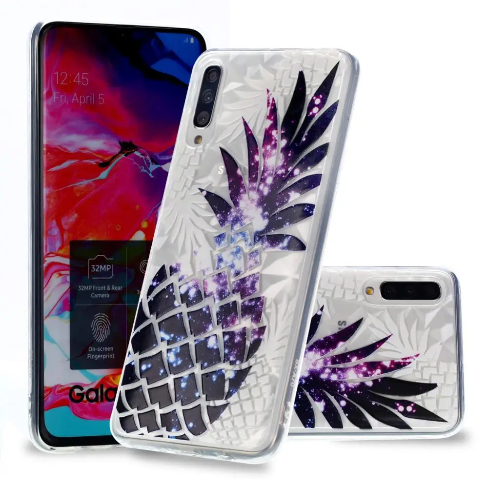 Роскошный чехол для телефона из ТПУ с алмазным узором samsung A30 A40 A50 цветочным
