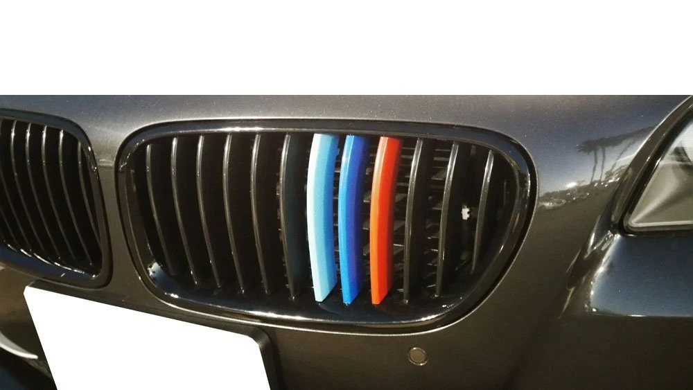 3-Цвет гриль вставить планки решетка Пряжка Fit 12 балки решетки для BMW 5 серии F10 F11 528i