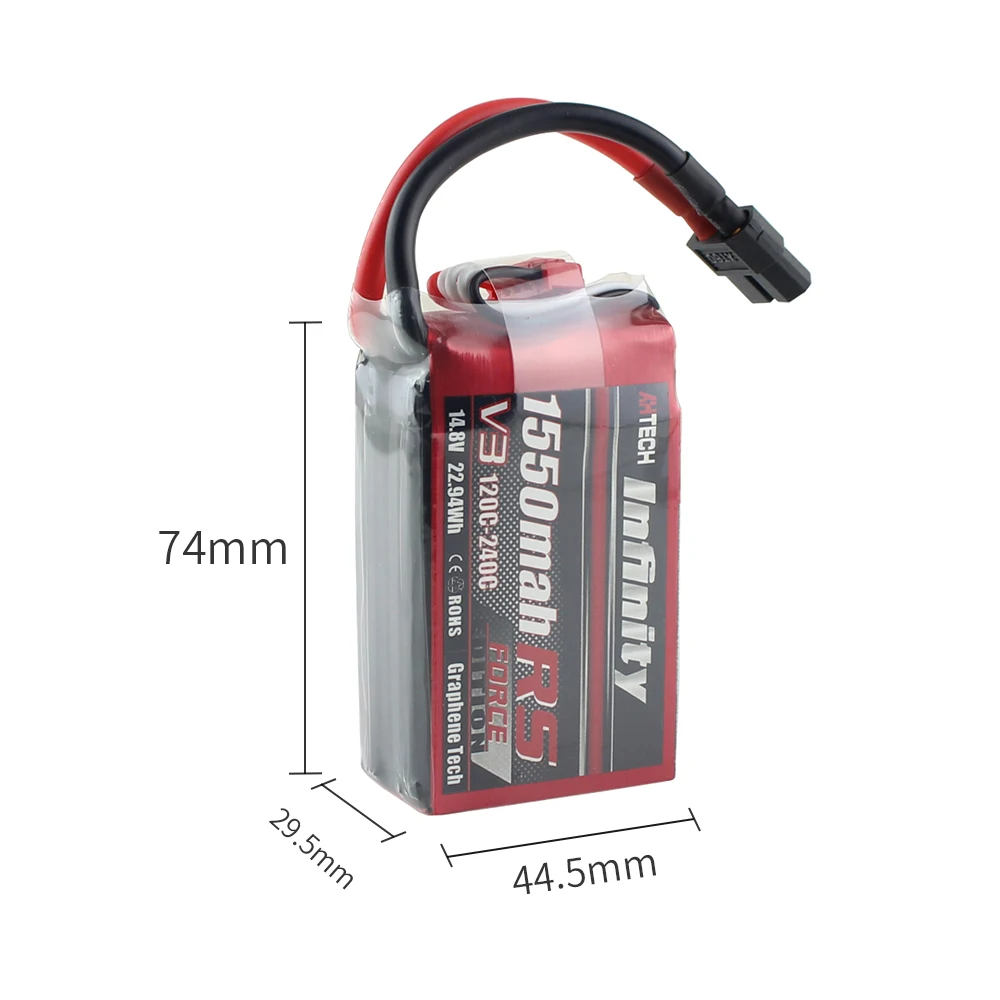 Infinity 1300 1500 1550 мА/ч, 45C 85C 90C 110C 3S 4S 11,1 V 14,8 V Перезаряжаемые LiPo Батарея с SY60 XT60 коннектор RC