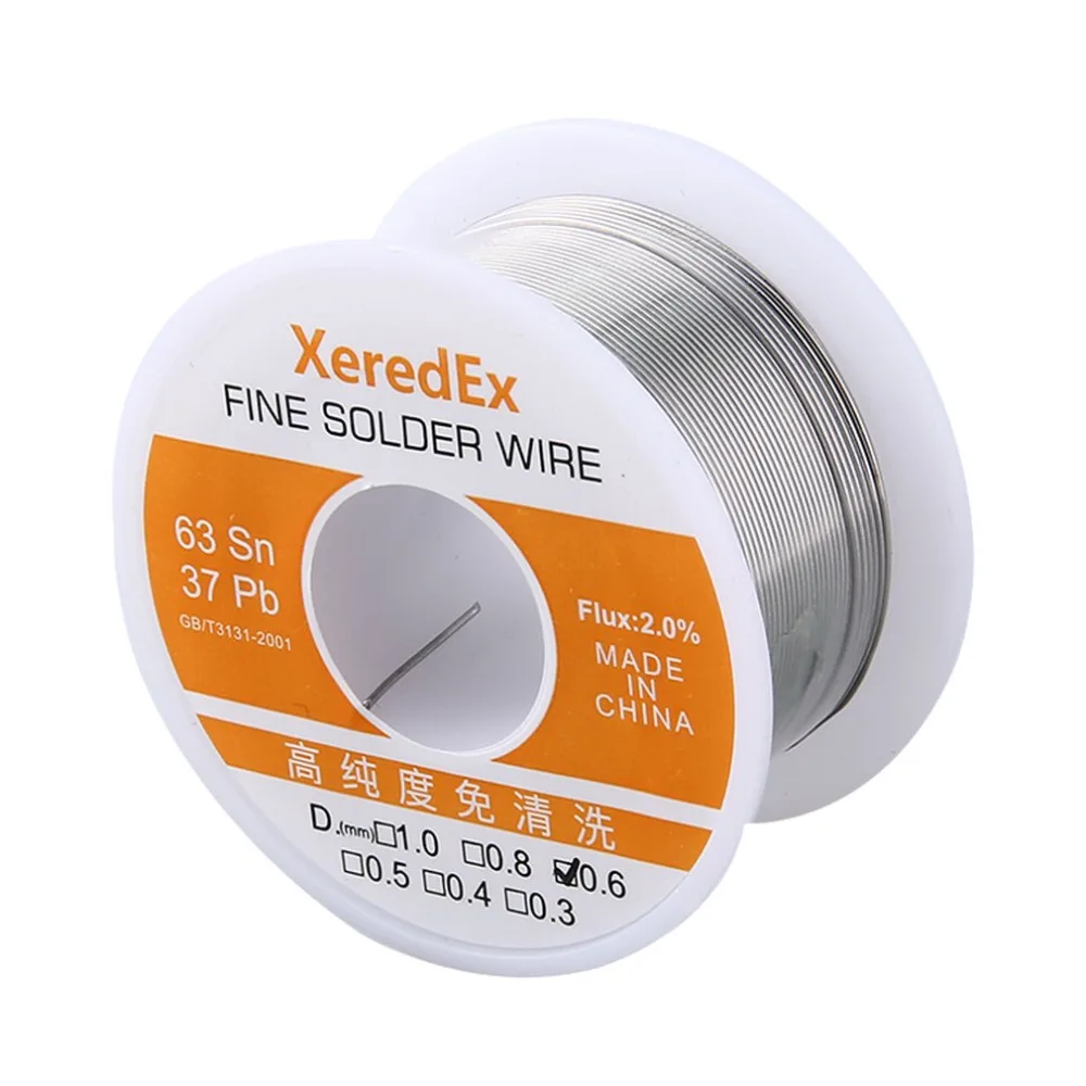 XeredEx 0 6 мм 2% флюс Олово свинцовый канифоль рулон ядро Серебряный Проволочный