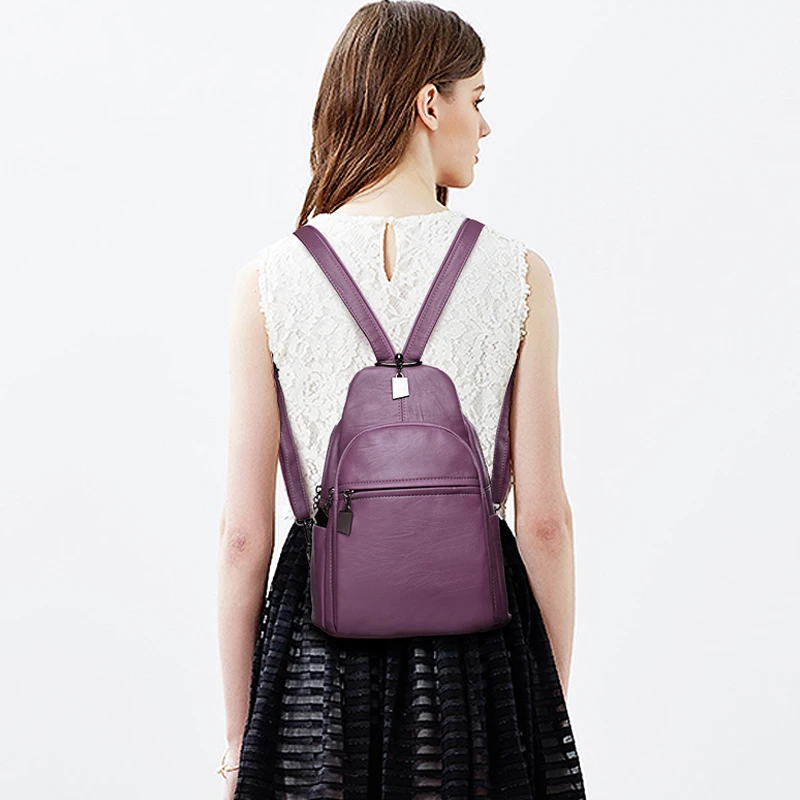 Новинка 2019 маленькие кожаные рюкзаки для девочек высокое качество дорожная