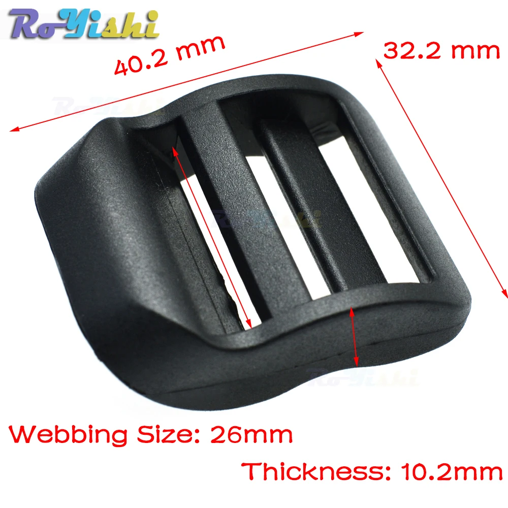 1 &quotпластиковая лестница замок слайдер Пряжка Регулируемый Черный Для рюкзак