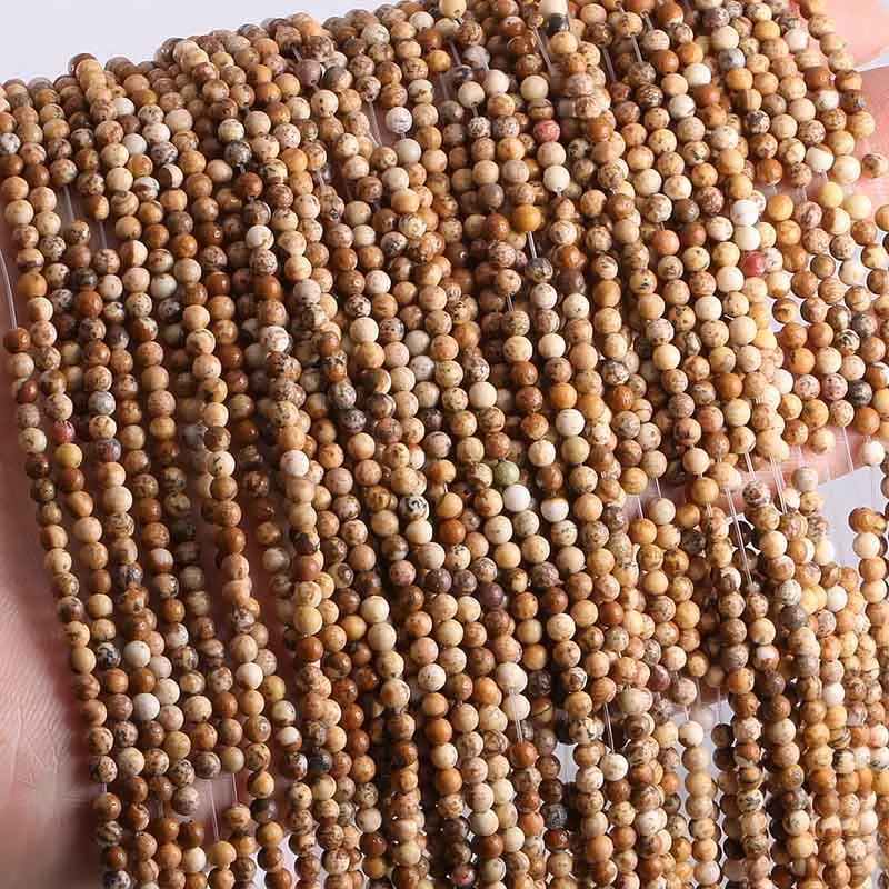 Picture Stone Новинка,, бусы из натурального камня, розовые кварты, аметисты, Агаты, бусины для изготовления ювелирных изделий, бисероплетение, сделай сам, браслет 2 мм, 3 мм - Цвет: Picture Stone