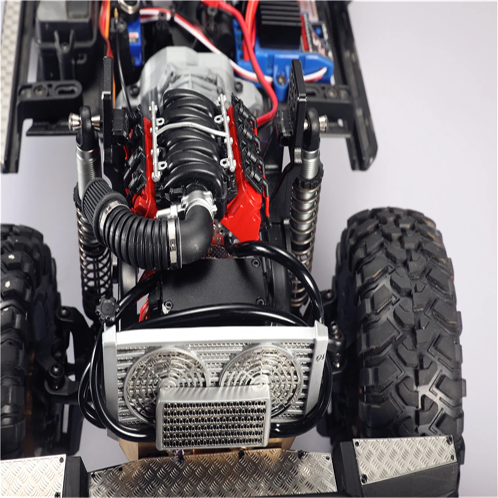 Радиатор резервуар для воды для Traxxas TRX4 JEEP V8 LS3 1/10 RC Автомобиль Моделирование DIY обновления аксессуары водяного охлаждения коробка