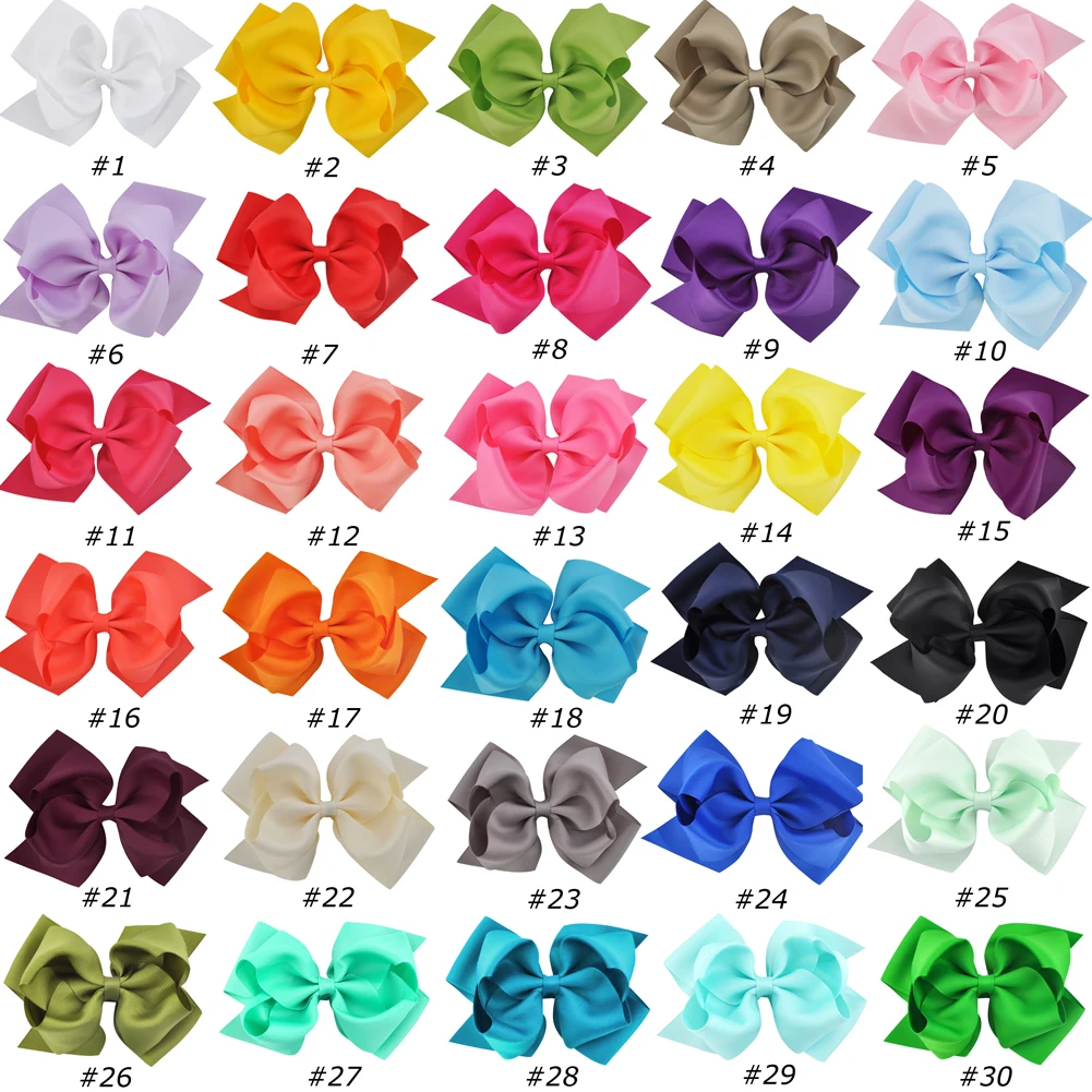 

Girls Hair Accessories 6 Inch Solid Grosgrain Ribbon Hair Bows Double Layer Bowknot Hairpins Hair Clips for Girls Kids Princess