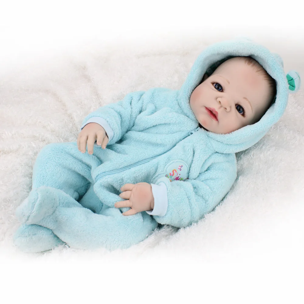NPKDOLL 22 дюймов Reborn Baby Doll 55 см синего цвета для мальчиков полный винил ручной работы