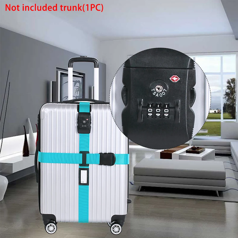 Cross Strap Buckle with 3 Digits Password Locks for Luggage Packing Belts |