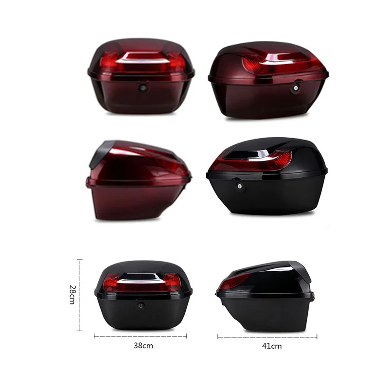 Багажник мотоцикла Водонепроницаемый ABS один шлем Жесткий задний ящик Чемодан