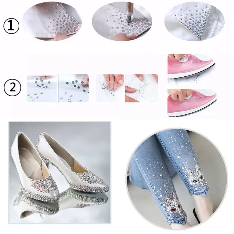 AAAA Crystal Ab SS6-SS50 High Quality Flatback Hot Fix Rhinestone Stones And Crystals Strass DIY Clothes Sewing Decoration | Дом и сад