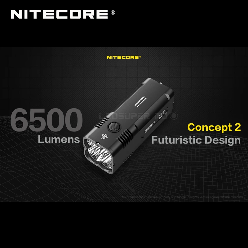 Новое поступление, Nitecore Concept 2 CREE XHP35 HD светодиодный фонарь светильник 6500 люменов, супер яркий светильник-вспышка с дальностью луча 398 м