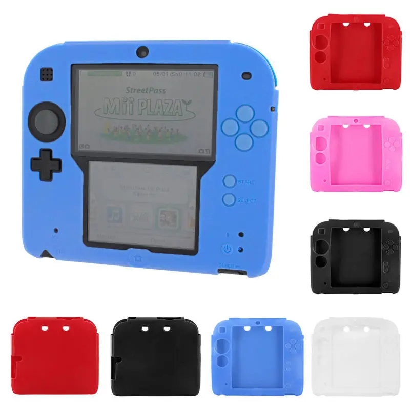 Soft Silicone Handheld Console Protector Skin Cover Case Anti-shock Game Player Protective Shell For Nintendo Nintend 2DS | Электроника