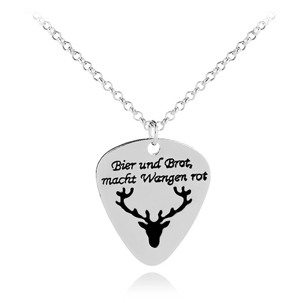2PCS Couple Necklace Elk Pendant Jewelry for Valentine's Day German Bread Love Beer Bier Halskette | Украшения и аксессуары