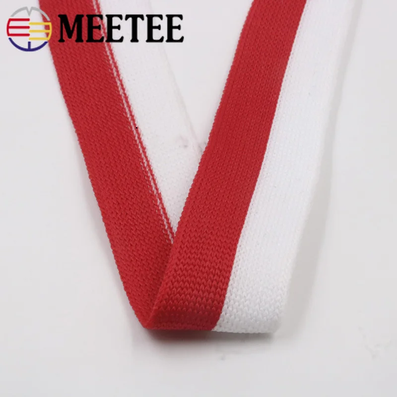 Meetee 23 метра 20/25/30 мм трикотажная тесьма в полоску Декор одежды кружевные планки DIY