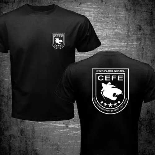 Французская армейская 3 Rei Legion Etrangere Cefe Jungle Warfare тренировочная Мужская модная забавная одежда повседневная короткая футболка - Цвет: black 3