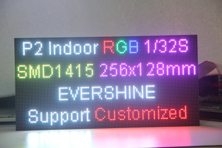 Лидер продаж! Маленький шаг 2 мм P2 Крытый SMD RGB 1/32 сканирование 256x128 мм 128x64 пикселей полноцветный светодиодный модуль для видео-экрана с высоким разрешением