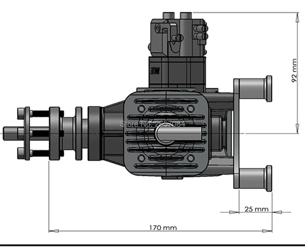 DLE60 60CC ГАЗОВЫЙ двигатель для радиоуправляемого самолета модель с фиксированным