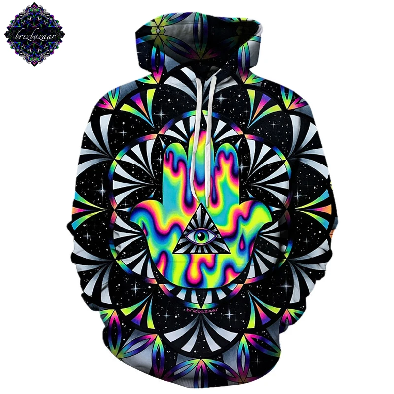 

Trippy hamsa By Brizbazaar Art Printed 3d Hoodies Men Hoodie Autumn Sweatshirts Unisex Pullover Novelty Outwear Brand Tracksuits