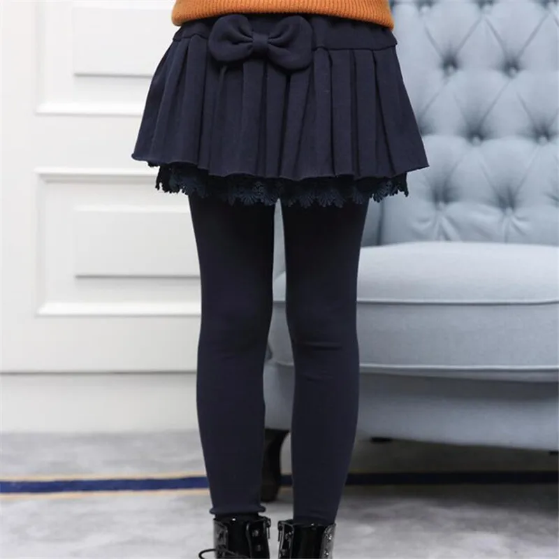 Леггинсы для девочек осенняя одежда бархатные штаны плиссированная юбка детская