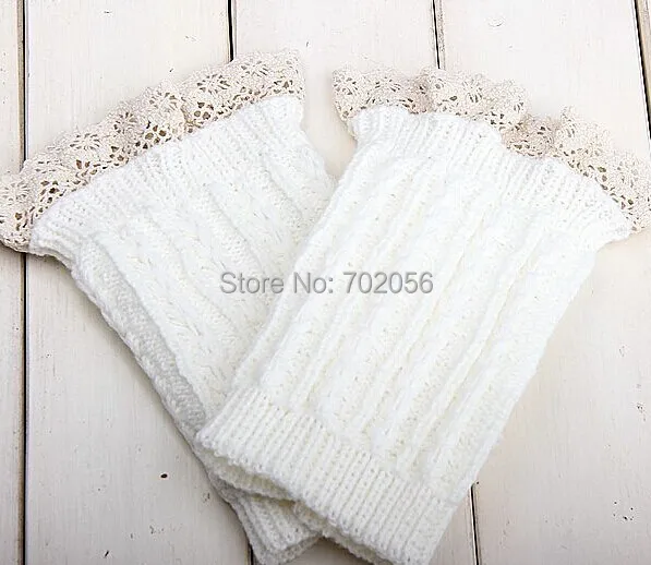 Вязаные сапоги с кружевным кабелем вязаные манжетами гетры из искусственной