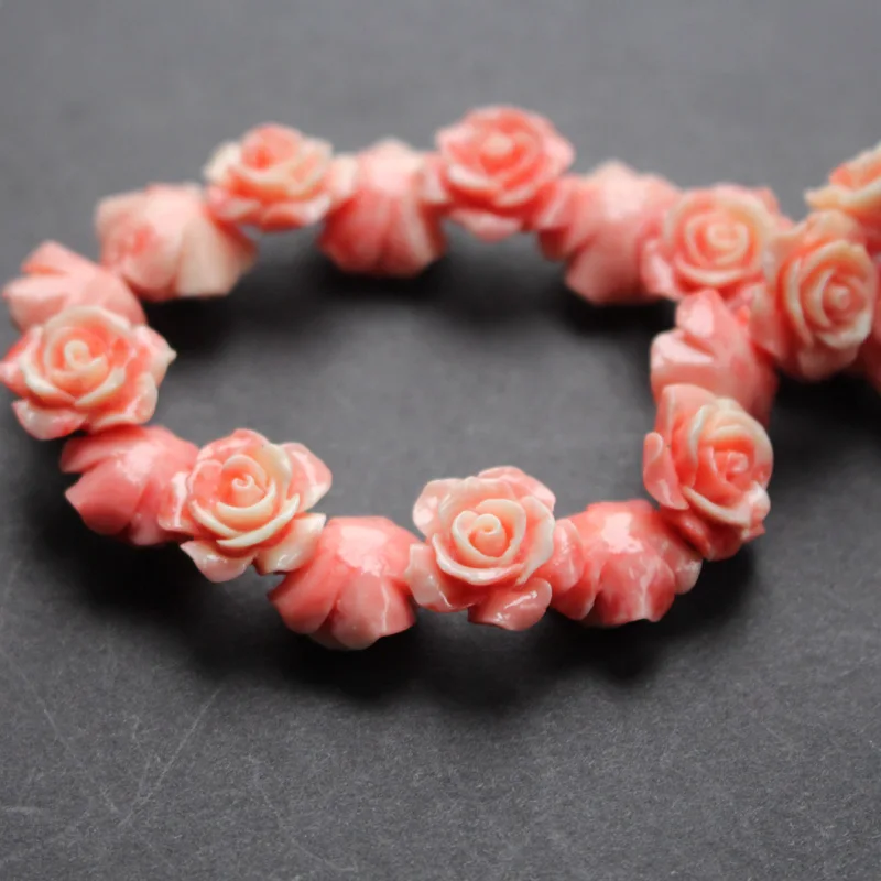 Pink C 10 шт. 15 мм двойные цветные коралловые бусины Camelia коралловые Цветочные бусины кабошон разноцветные для изготовления ювелирных изделий - Цвет: Pink C