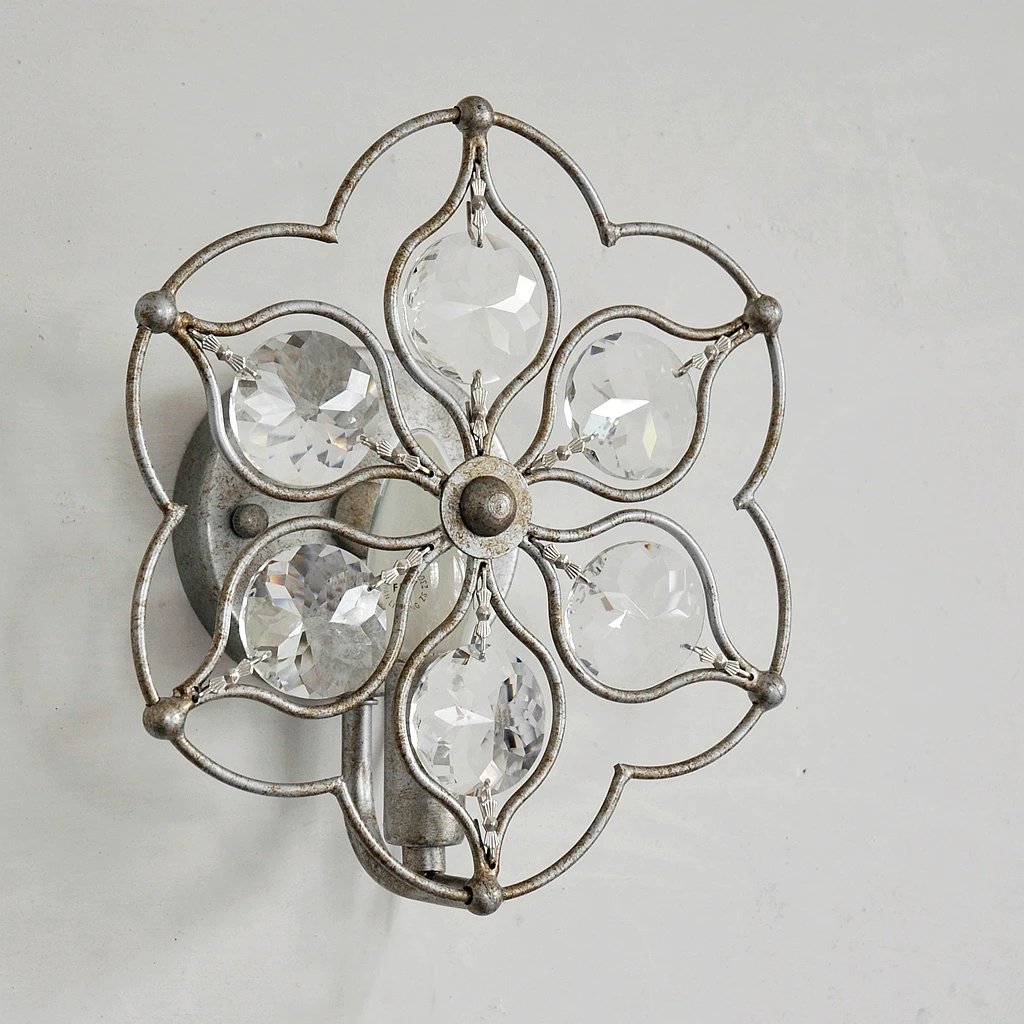 Американский Железный настенный светильник прикроватный художественный Ретро