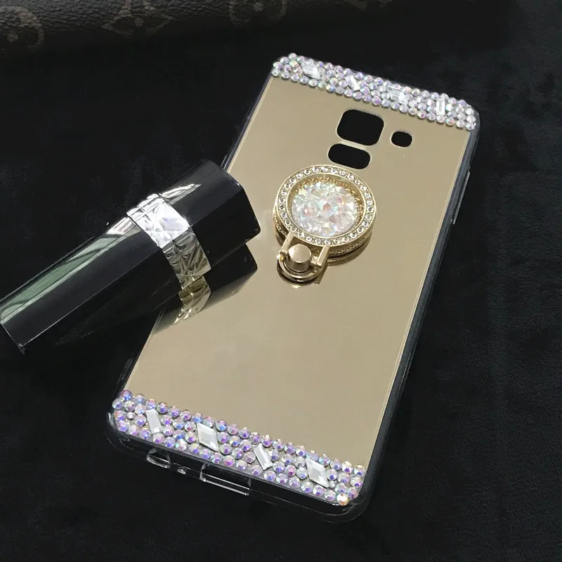 J6 J8 A8 A6 PLUS 2018 Алмазный зеркальный Мягкий ТПУ силиконовый чехол для телефона Samsung