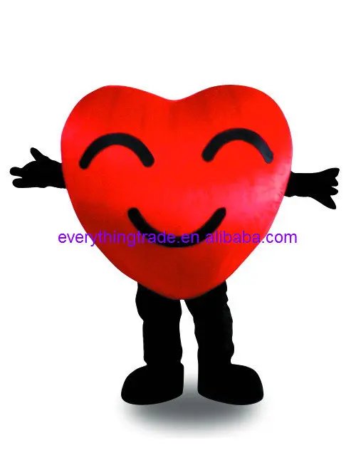 Hot sale 2014 Cartoon Adult cute big red heart Mascot Fancy Dress Halloween party Costume adult size|costumes for|costumes familydresses |