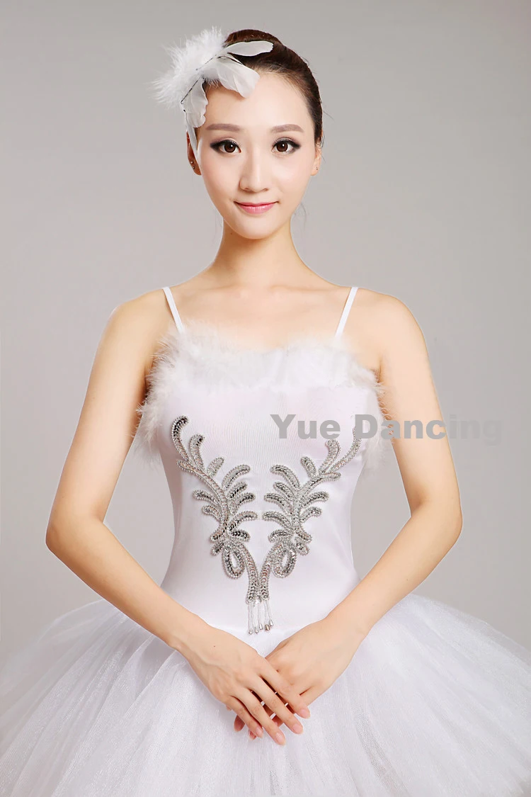 Белое балетное платье с лебедем для взрослых Женский Костюм Балерины