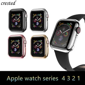 Чехол для Apple Watch, чехол 44 мм 40 мм iWatch 42 мм 38 мм, аксессуары с покрытием, бампер, Защита экрана для Apple watch series 6 5 4 3 SE