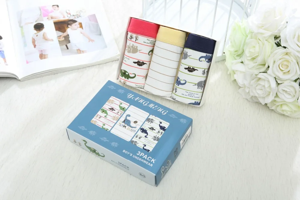 3 шт. брендовые трусы боксеры для маленьких мальчиков дизайнерские детей