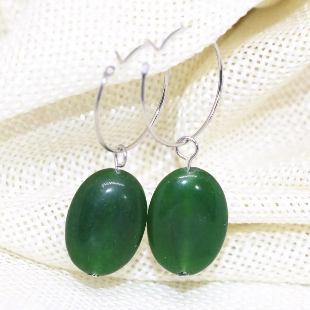 9 видов каменный халцедонский нефрит овальные калейтовые серьги с песочным