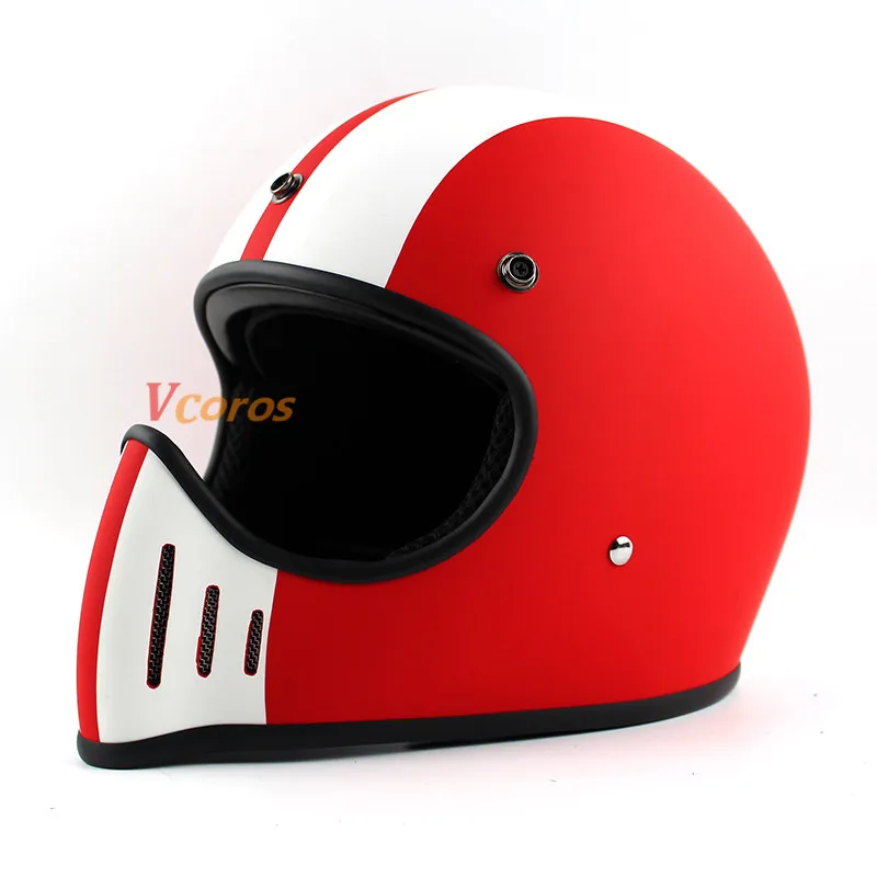 TT &amp CO Томпсон Мотоциклетный Шлем Анфас Гонки Moto Старинные Чоппер Мотоцикл Круиз