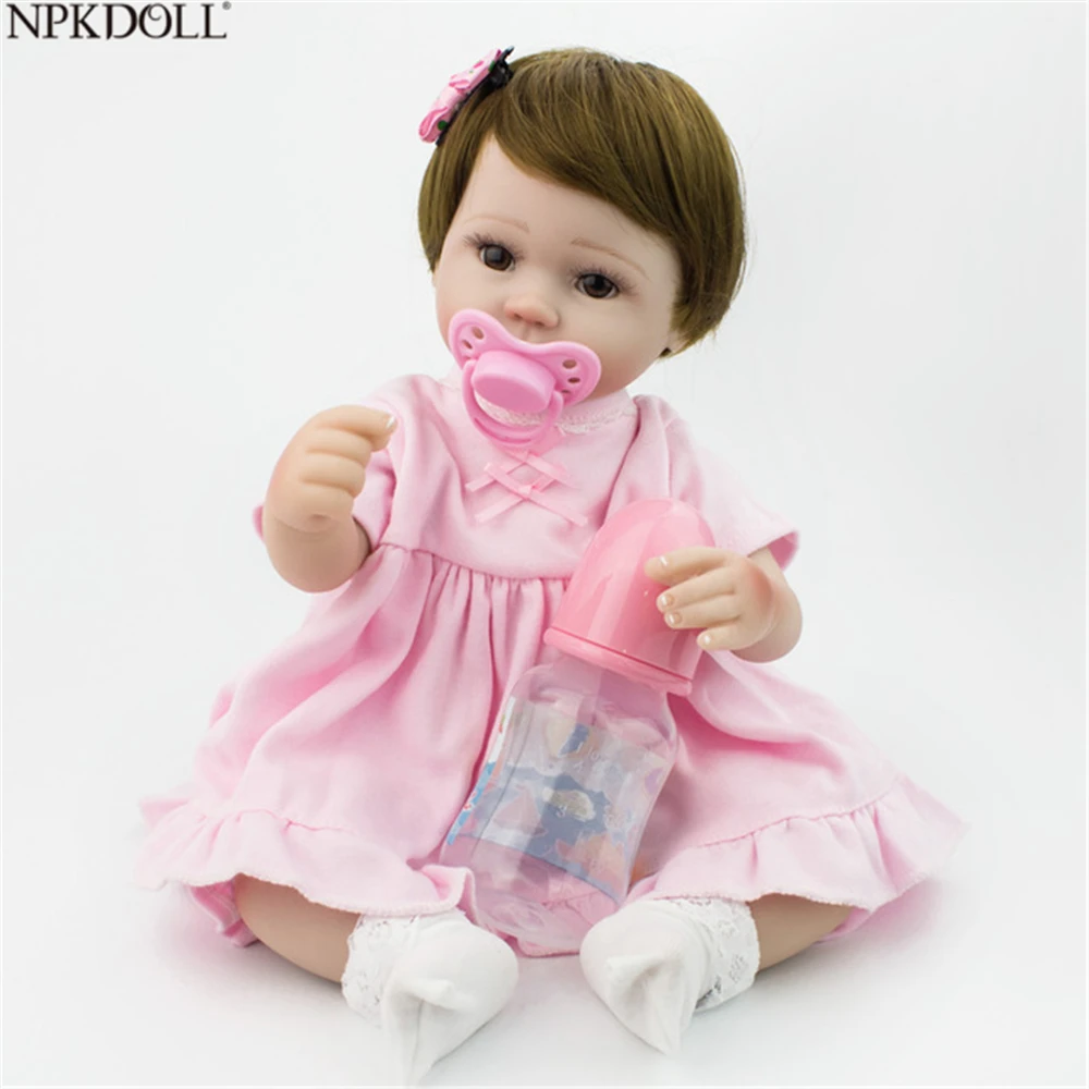 NPKDOLL 40 см силиконовые куклы для новорожденных игрушки девочек цена плюшевая