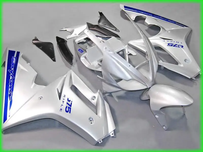 Серебряный обтекатель комплект для Triumph Daytona 675 05 06 07 08 Daytona675 2005 2006 2007 2008 ABS