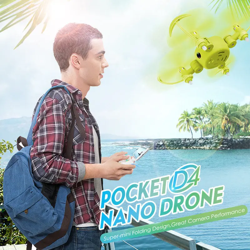 Мини Дрон DHD D4 2019 Wi Fi FPV с камерой 720P высоким режимом удержания RC Квадрокоптер RTF