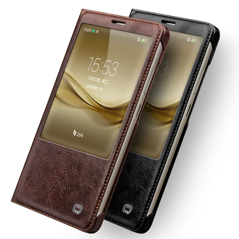 Чехол QIALINO для Huawei Ascend Mate 8 роскошный чехол из натуральной кожи Mate8 откидной смарт