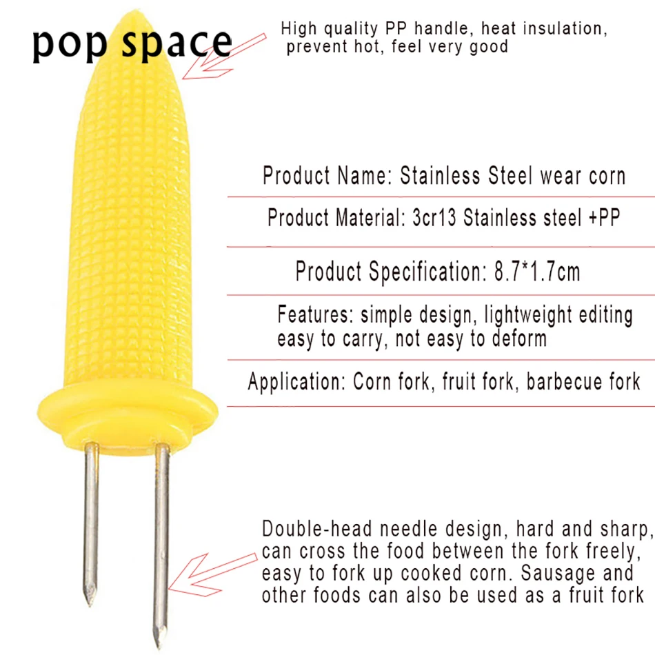 10 шт. барбекю кукурузная вилка Multi Функция Нержавеющая сталь инструменты для