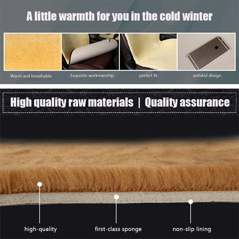 Новое автомобильное переднее сиденье плюшевые покрывала из искусственного меха